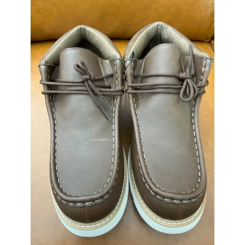 Lugz Forager Boots Men Size 10 Brown New Moc Toe Slip Resistant MFORAGEV-7620‎